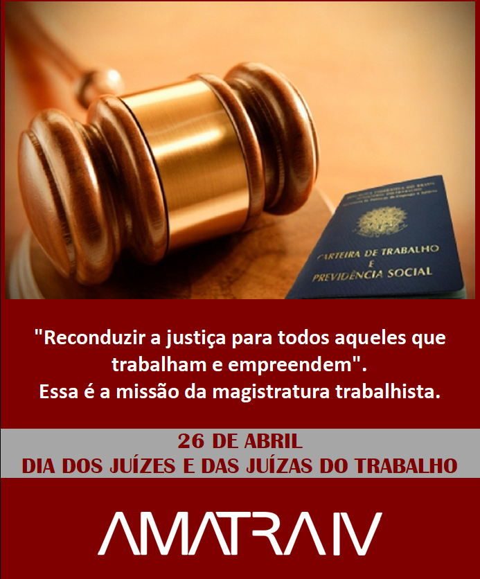 26/4: DIA DO JUIZ DO TRABALHO