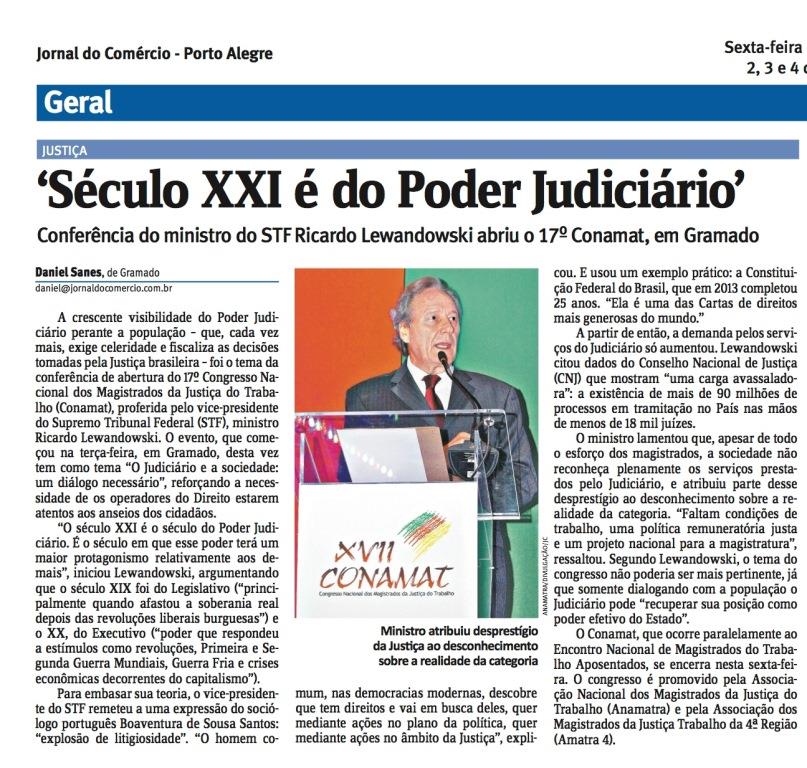 Conamat é destaque no Jornal do Comércio