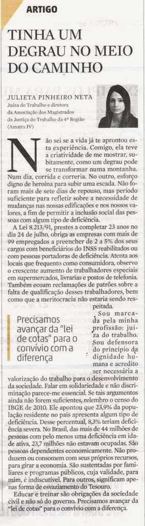 AMATRA em Zero Hora