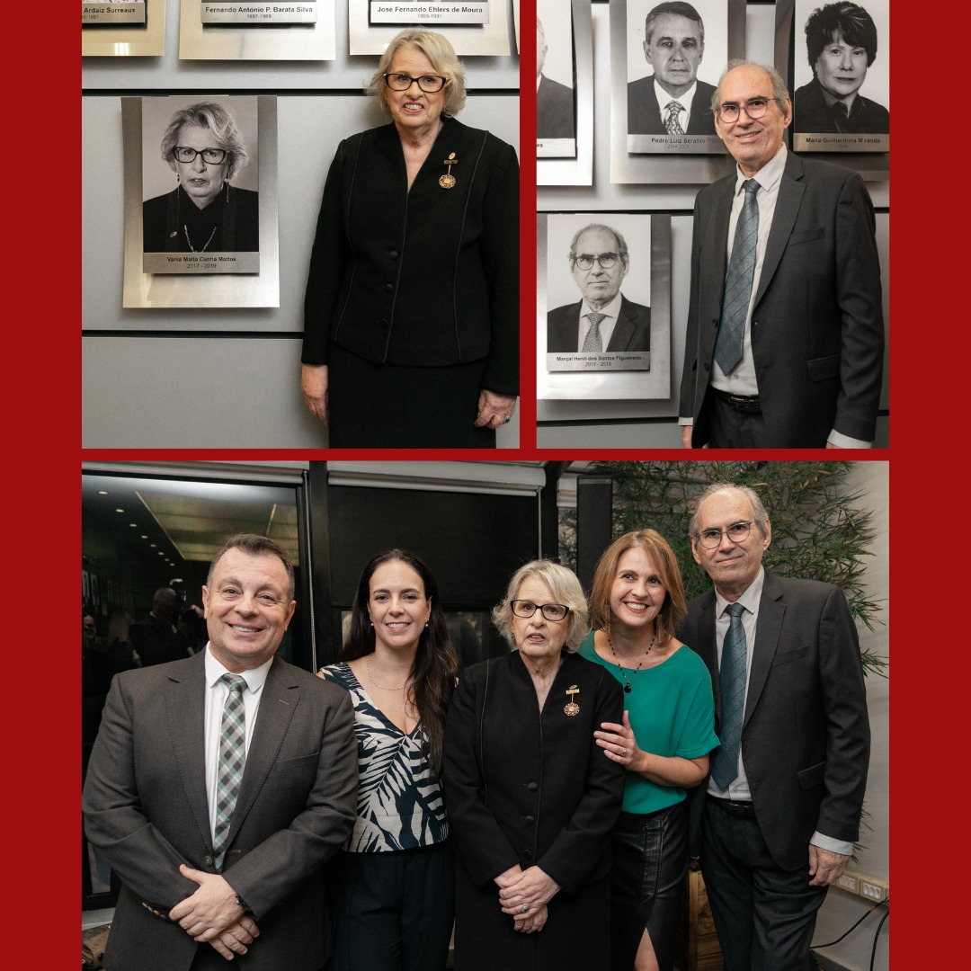 Aposição de fotos dos desembargadores Vania e Marçal nas galerias da administração do TRT