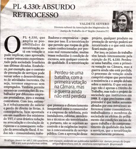 Notícia - ZERO HORA 15-4-2015