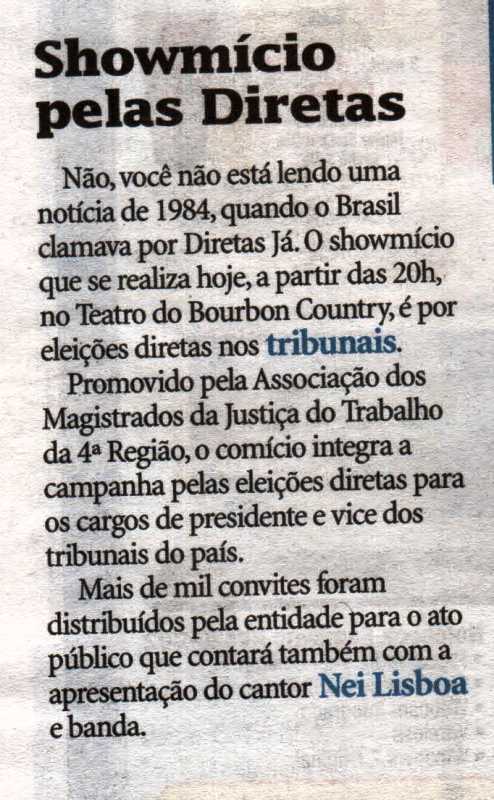 AMATRA na Página 10 de Zero Hora
