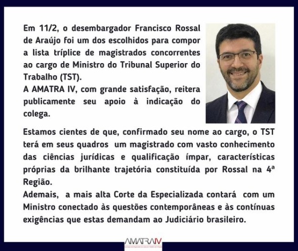 Manifestação de apoio