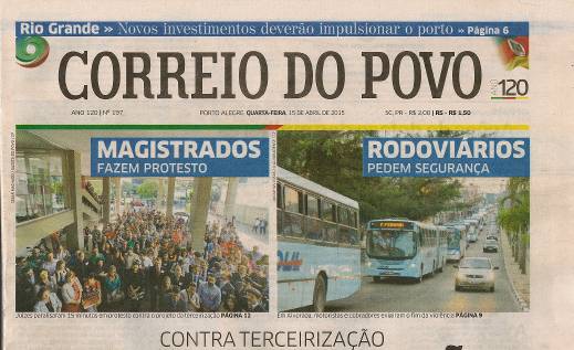 Notícia - CORREIO DO POVO 15-4-2015