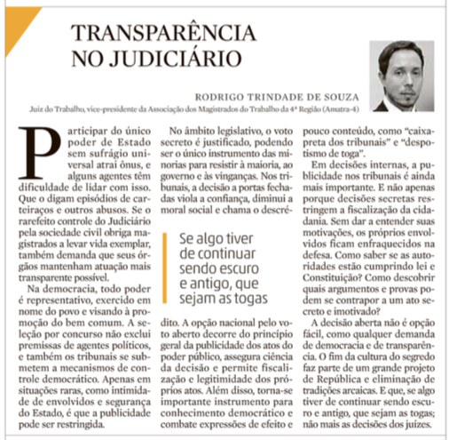 Artigo Publicado na Zero Hora