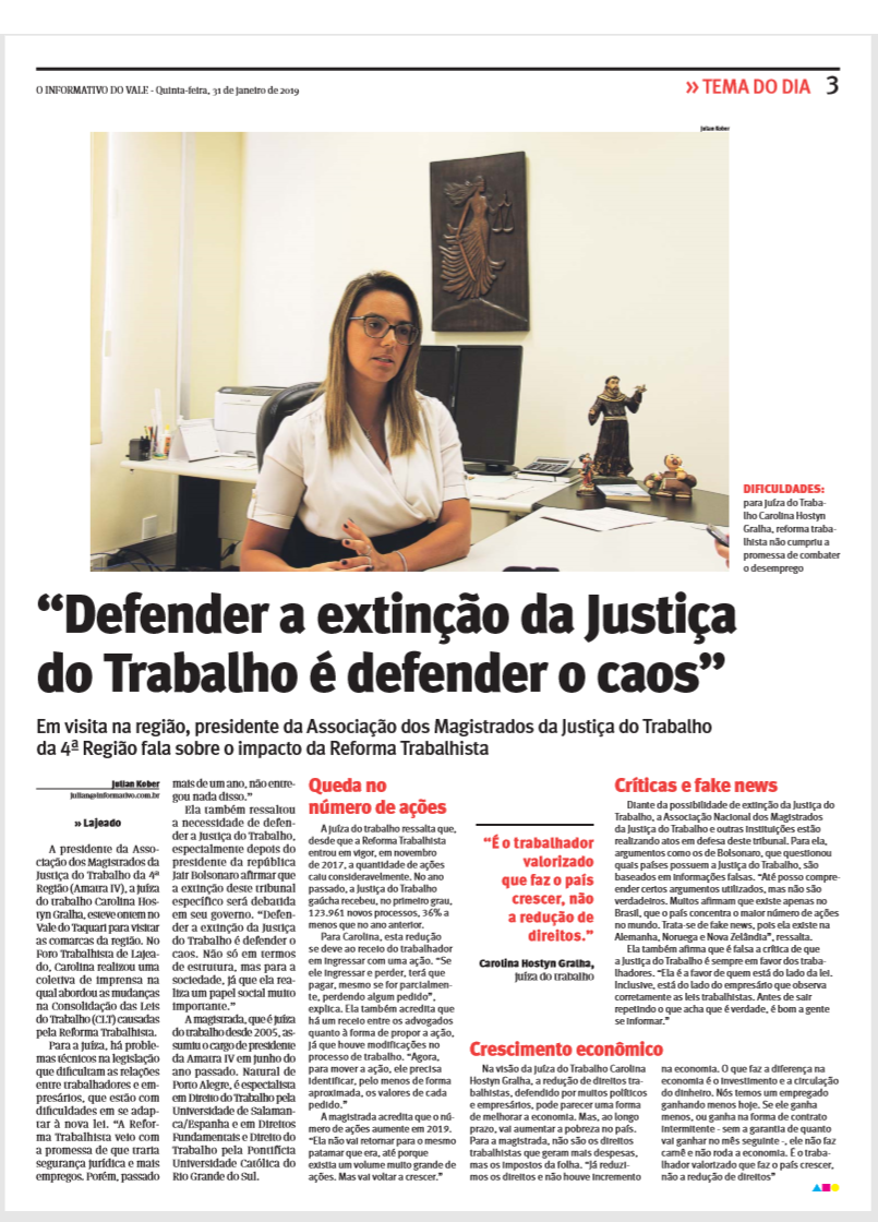 Defender a extinção da Justiça do Trabalho é defender o caos