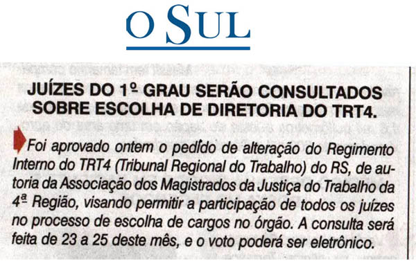 Conquista histórica da AMATRA IV é destaque na mídia
