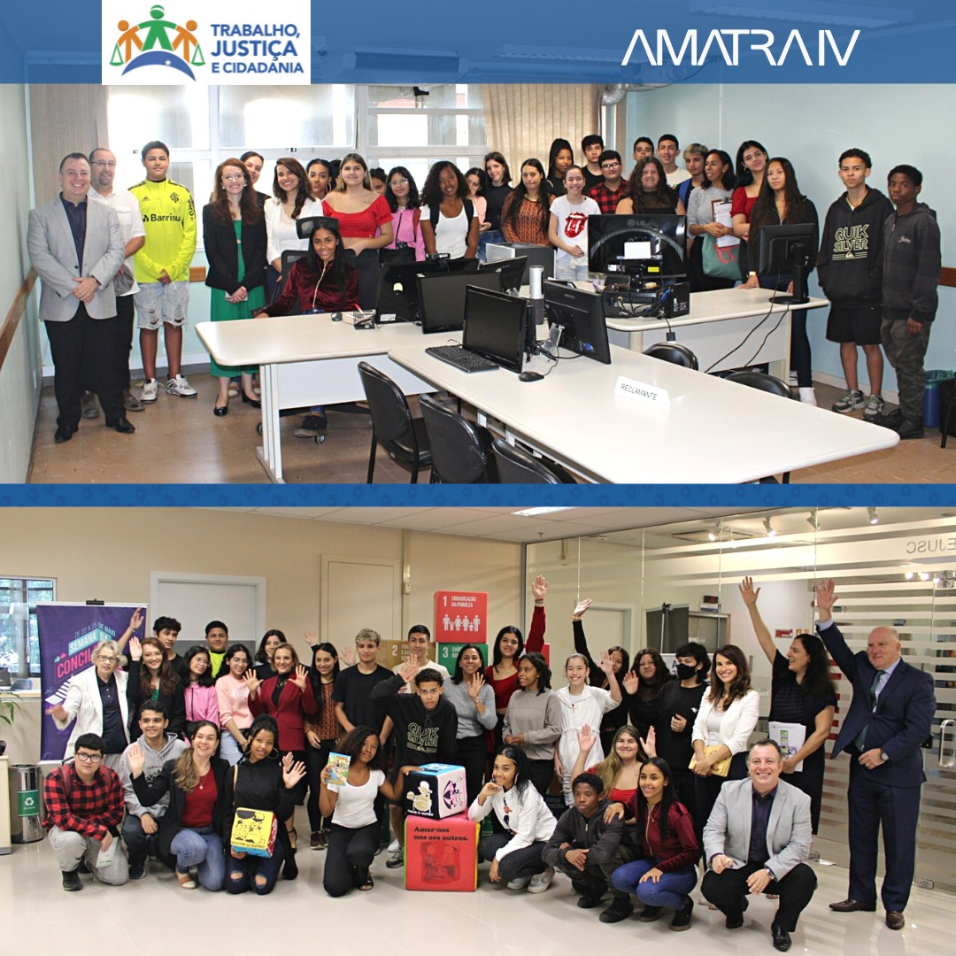 TJC: estudantes conheceram estrutura da Justiça do Trabalho gaúcha