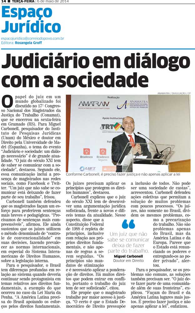 Judiciário em diálogo com a sociedade