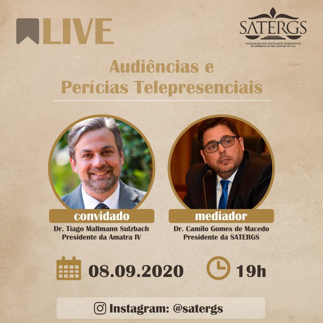 Live com o presidente da AMATRA é hoje, às 19h