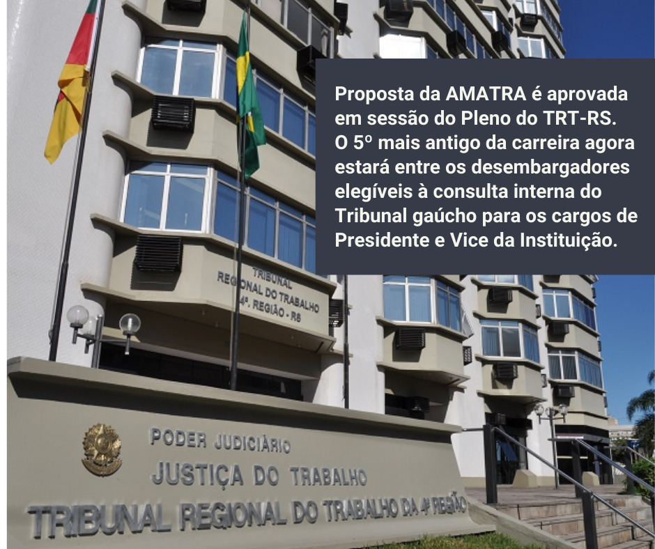 Eleições 2021: AMATRA saúda avanço no processo de escolha da administração do TRT