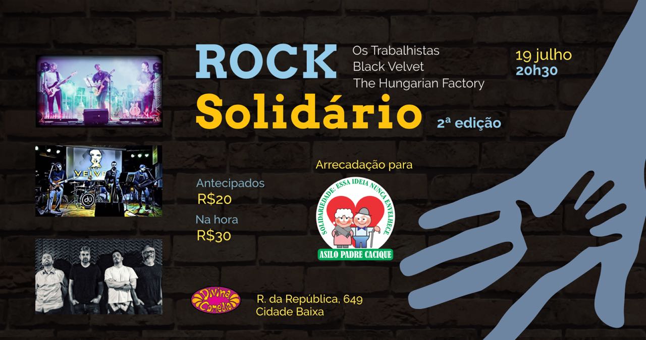 Participe do Rock Solidário com renda revertida ao Asilo Padre Cacique