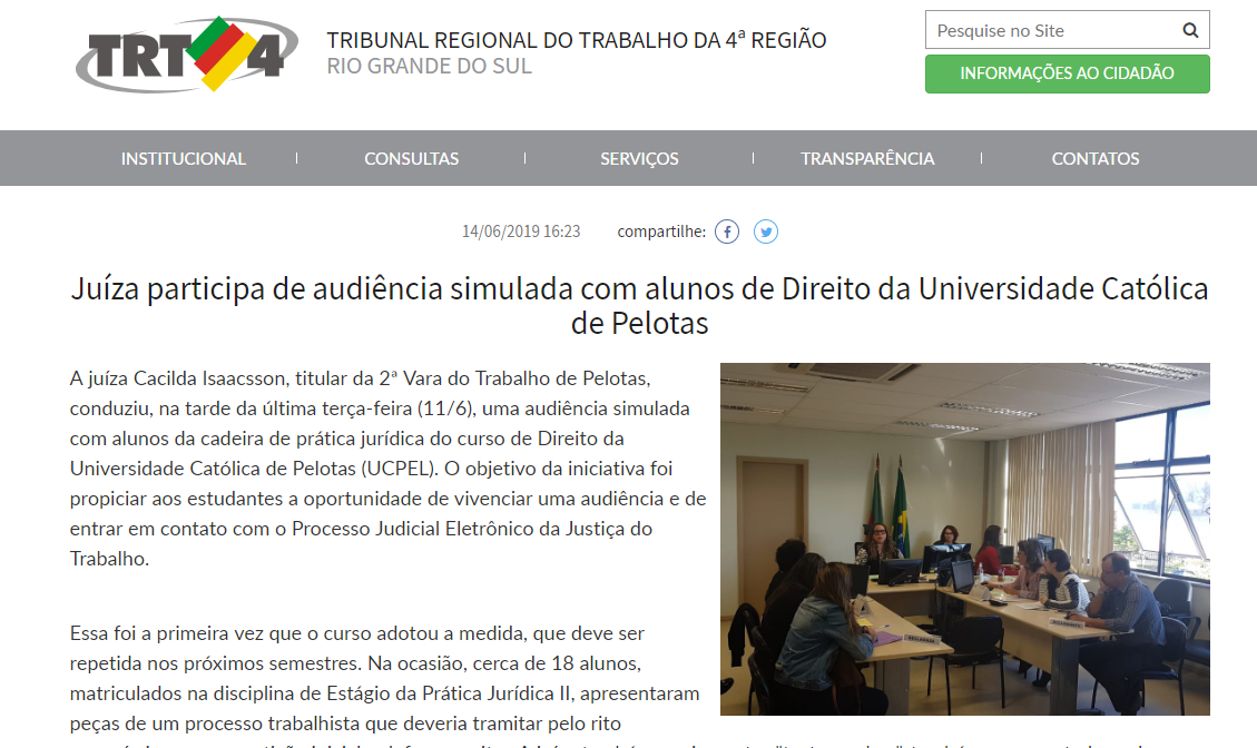 Justiça do Trabalho sempre próxima da sociedade