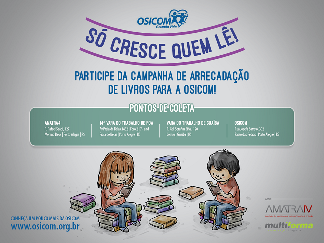 Doe livros e contribua para a criação da Biblioteca da Osicom
