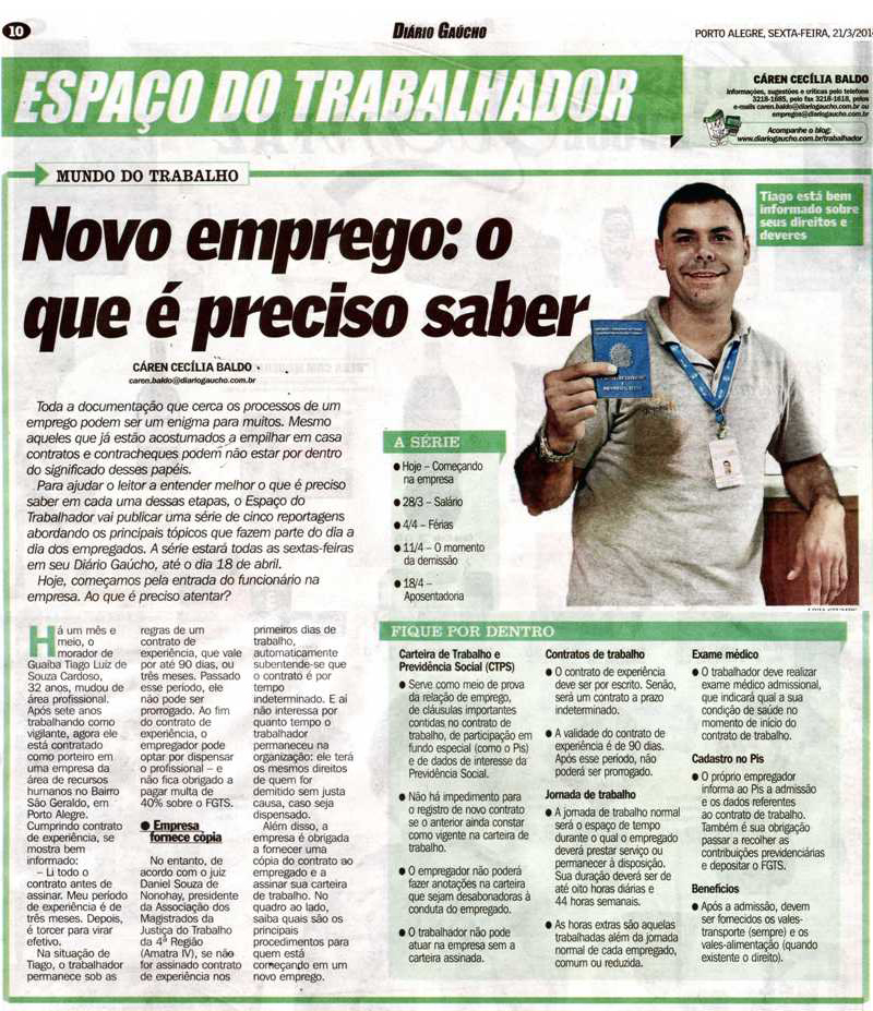 Novo emprego: o que é preciso saber